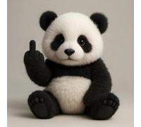 Incontra L'attitude Squad: Piccoli Ribelli Di Peluche Con Sfacciataggine E Coccole, Giocattoli Di Peluche Tascabili Antistress, Umorismo E Fascino Ribelle, Regali Divertenti for Amici Sarcastici(Panda