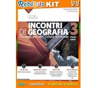 INCONTRI DI GEOGRAFIA 3° + ATLANTE 3° + DVD 3° (9788868894221) - Libro Scolastico + Kit Scuola con Copertine Rebillo