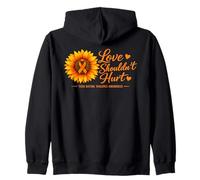 Incontri per Adolescenti La consapevolezza della violenza Indossa Un Girasole con Nastro Arancione Felpa con Cappuccio