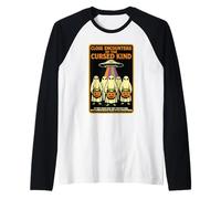 Incontri ravvicinati del Fantasma Alieno Tipo maledetto Halloween Maglia con Maniche Raglan