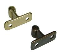 INCONTRO A LEGNO PER PINZA FERMAPORTA- - mm.35x23x14h. in ottone bronzato - 1...