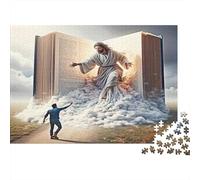 Incontro Divino Biblico Puzzle 1000 pezzi Scena di Incontro Spirituale Cartone per Amanti dei Puzzle Incontri tra Amici 38x26cm/1000pcs