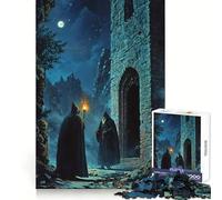 Incontro misterioso di notte Puzzle per adolescenti da 1000 pezzi Gioco per allenare la mente Divertimento rilassante Arte da assemblare Oggetto da collezione (38x52cm)