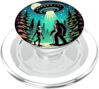 Incontro nella foresta al chiaro di luna di Alien e Bigfoot PopSockets PopGrip per MagSafe
