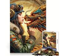 Incontro Steampunk per adulti, puzzle da 1000 pezzi, gioco per esercitare la mente, svago leggero, design da assemblare, regalo stagionale 38x26cm