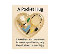 Incoraggiamento tascabile a tema sportivo, con biglietto di auguri, collezione a tema sport per appassionati di sport e amici (H)