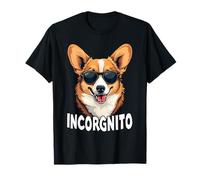 Incorgnito - Divertente gallese Corgi Proprietario Retro Pet Dog Lover Maglietta