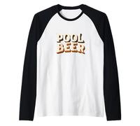 Incredibile discorso Grafico sulla Birra in Piscina Maglia con Maniche Raglan