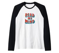 Incredibile Emblema Read My Mind per Ragazzi e Ragazze Maglia con Maniche Raglan