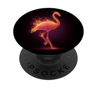 Incredibile Flamingo Flames Costume PopSockets PopGrip Adesivo