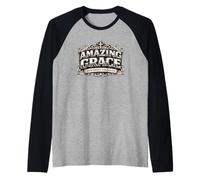 Incredibile Grazia Quanto è Dolce Il Suono dell'inno Maglia con Maniche Raglan