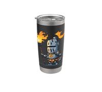 Incredibile look da cavaliere con fuoco e fiamme costume Bicchiere termico in acciaio inox doppia parete