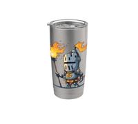 Incredibile look da cavaliere con fuoco e fiamme costume Bicchiere termico in acciaio inox doppia parete