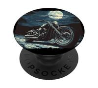Incredibile moto per gli amanti della luna e dei motociclisti notturni PopSockets PopGrip Adesivo