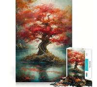 Incredibile puzzle a forma di albero gigante da 1000 pezzi per adulti,esercizio mentale,gioco con bordi lisci e taglio di precisione,rilassante attività di gruppo al chiuso (50x75cm)