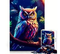 Incredibile puzzle a forma di gufo da 1000 pezzi, stimolante per lo sviluppo delle capacità logiche, ideale per il tempo libero e per un'esperienza di precisione Regalo perfetto (38x52cm)