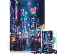 Incredibile puzzle Cyberpunk Nights da 1000 pezzi per adulti Allenamento mentale,gioco,incastro perfetto,nessun pezzo si stacca alleviare lo stress (50x75cm)