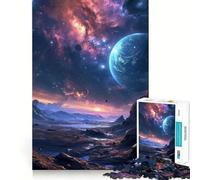Incredibile puzzle da 1000 pezzi a tema spazio un divertente gioco mentale con pezzi che si incastrano perfettamente,ideale per un'attività rilassante di gruppo in casa (38x52cm)