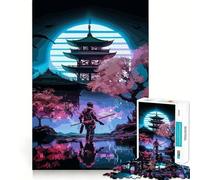Incredibile puzzle per adulti a tema samurai giapponesi,1000 pezzi,gioco di potenziamento cognitivo,design a incastro preciso,regalo di compleanno,rompicapo (38x26cm)