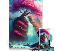Incredibile puzzle per adulti con cascate d'albero,1000 pezzi,stimola la memoria,divertente,con incastri stabili e parti che non si spostano Compatto,ideale per il gioco in famiglia (38x26cm)