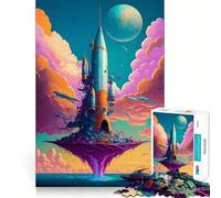 Incredibile puzzle "Rocket The Sea" da 1000 pezzi divertimento e allenamento per la mente,pezzi che si incastrano perfettamente,un hobby affascinante per i momenti di svago (50x75cm)