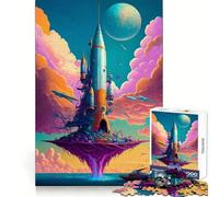 Incredibile puzzle "Rocket The Sea" da 1000 pezzi per adolescenti, stimola la memoria, è un passatempo divertente, un regalo di Natale elegante e di qualità (38x26cm)