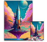 Incredibile puzzle "Rocket The Sea" da 1000 pezzi, puzzle per adulti, perfetto per decorazioni per la casa, compleanni, feste e regali, 26X38CM/10,23x14,96 pollici.