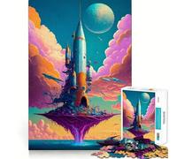 Incredibile puzzle "Rocket The Sea" da 1000 pezzi,stimola la concentrazione,divertente,con tecnologia di taglio laser avanzata,ideale da portare in viaggio,un gioco per la mente (38x52cm)