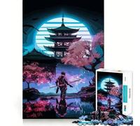 Incredibile puzzle Samurai Giappone da 1000 pezzi,stimola la concentrazione,divertente,con tecnologia di taglio laser avanzata,ideale da portare in viaggio,un gioco per allenare la mente (50x75cm)