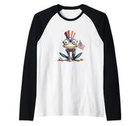 Incredibile Rana nei Colori degli Stati Uniti Costume per Ragazzi e Ragazze Maglia con Maniche Raglan
