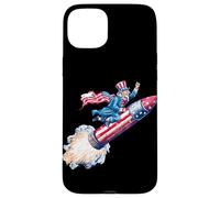 Incredibile razzo Sam con fuochi d'artificio per gli amanti dello spazio degli Stati Custodia per iPhone 15 Plus