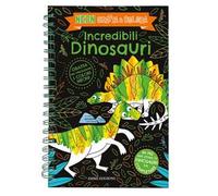 Incredibili dinosauri. Neon gratta e colora. Ediz. a colori. Ediz. a spirale. Con matita di legno