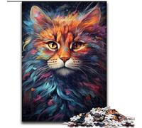 Incredibili puzzle colorati da 1000 pezzi raffiguranti gatti magici, divertenti giochi per famiglie, attività divertenti da fare a casa, regalo di compleanno, regali da viaggio (50x75cm)