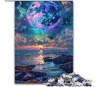 Incredibilmente belli, 1000 puzzle per adulti con motivo a luna al neon, ideali come regalo per tutta la famiglia, adatti per bambini di età compresa tra 14 e 50 anni (50x75cm)