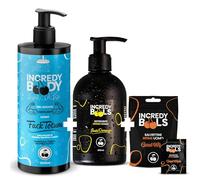 INCREDY BIG PACK - Kit Uomo Cura Completa - Detergente Intimo 250ml, Gel Doccia 500ml, 18 Salviettine Intime - pH 5.5, Profumato, Ipoallergenico - Santo Domango, Fack Totum, Good Wipes