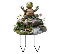 Increspature da giardino all'aperto - Presa per prato acrilico a forma di tartaruga | decorativo per patio impermeabile per , patio e inserto per vaso di piante a prova di Roya e