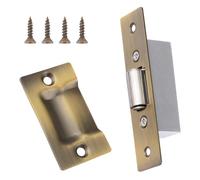 INCREWAY 1 set di chiusura a rullo silenzioso, in acciaio inox, con piastra di attacco, per armadietti da cucina, armadi, mobili e ante (bronzo)