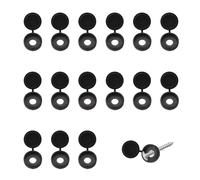 INCREWAY 100 tappi per viti, tappi a vite in plastica M3, tappi a vite a rondella pieghevole, coperchio decorativo a vite (nero)