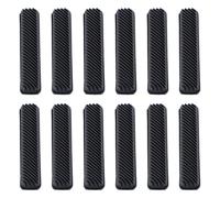 INCREWAY 12 cuscinetti in silicone nero, autoadesivi anti-collisione per armadi, sedie, tavoli, porte, cassetti, coperchio del WC, protezione della superficie dei mobili, protezione da parete per