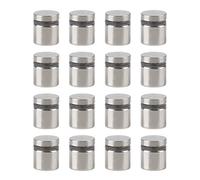 INCREWAY 16 pz Viti di supporto in vetro, 25 x 25mm In acciaio inox Montaggio a parete Pubblicità Nails vetro Connettore parete Supporto