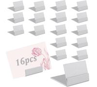 INCREWAY 16 segnaposto in argento con scomparti per carte, adatto per matrimoni, feste, menu, foto, compleanni, segni alimentari, numeri da tavolo