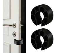 INCREWAY 2 fermaporta e protezione per porta, in silicone, per uso su una sola area, impedisce ai bambini e animali domestici di essere chiusi, impedisce che sbattano su porte pesanti (nero)