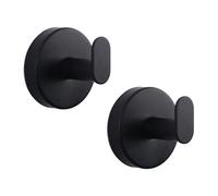 INCREWAY 2 ganci a ventosa, senza adesivo, organizer per tazze sottovuoto, supporto da parete per asciugamani, vestiti, borse, decorazione in bagno, soggiorno, cucina (nero)