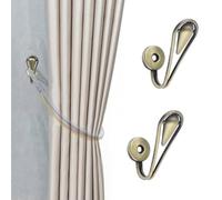 INCREWAY 2 ganci per tende a forma di goccia d'acqua, autoadesivi, da parete, fermatenda, con manico in metallo, per decorazione domestica (bronzo)