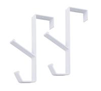 INCREWAY 2 ganci resistenti per porta, ganci a doppio strato, ganci bianchi, da appendere sopra la porta per la decorazione della cucina di casa