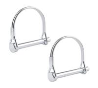 INCREWAY 2 perni di bloccaggio per filo da 3/8 di pollice in acciaio al carbonio perno di bloccaggio rotondo loop filo perno di bloccaggio per pista fattoria prato