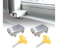 INCREWAY 2 serrature regolabili per finestre in acciaio inossidabile, serratura per finestra con chiavi di sicurezza, fermaporta scorrevole per finestre scorrevoli verticali e orizzontali e porte