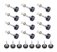 INCREWAY 20-Pack Specchio Viti, 16mm specchio in acciaio inox Nails con tappi decorativi Covers, nero