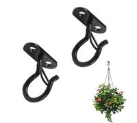 INCREWAY 4 ganci a molla bianchi a forma di Q, ganci da soffitto a vite per appendere piante, apparecchi di illuminazione, campanelli a vento, ganci in metallo per uso interno ed esterno