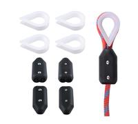 INCREWAY 4 morsetti riutilizzabili in plastica con ditali di ricambio in nylon per funi metalliche, per industria, trasporto domestico, animali domestici, ecc. (10 mm)